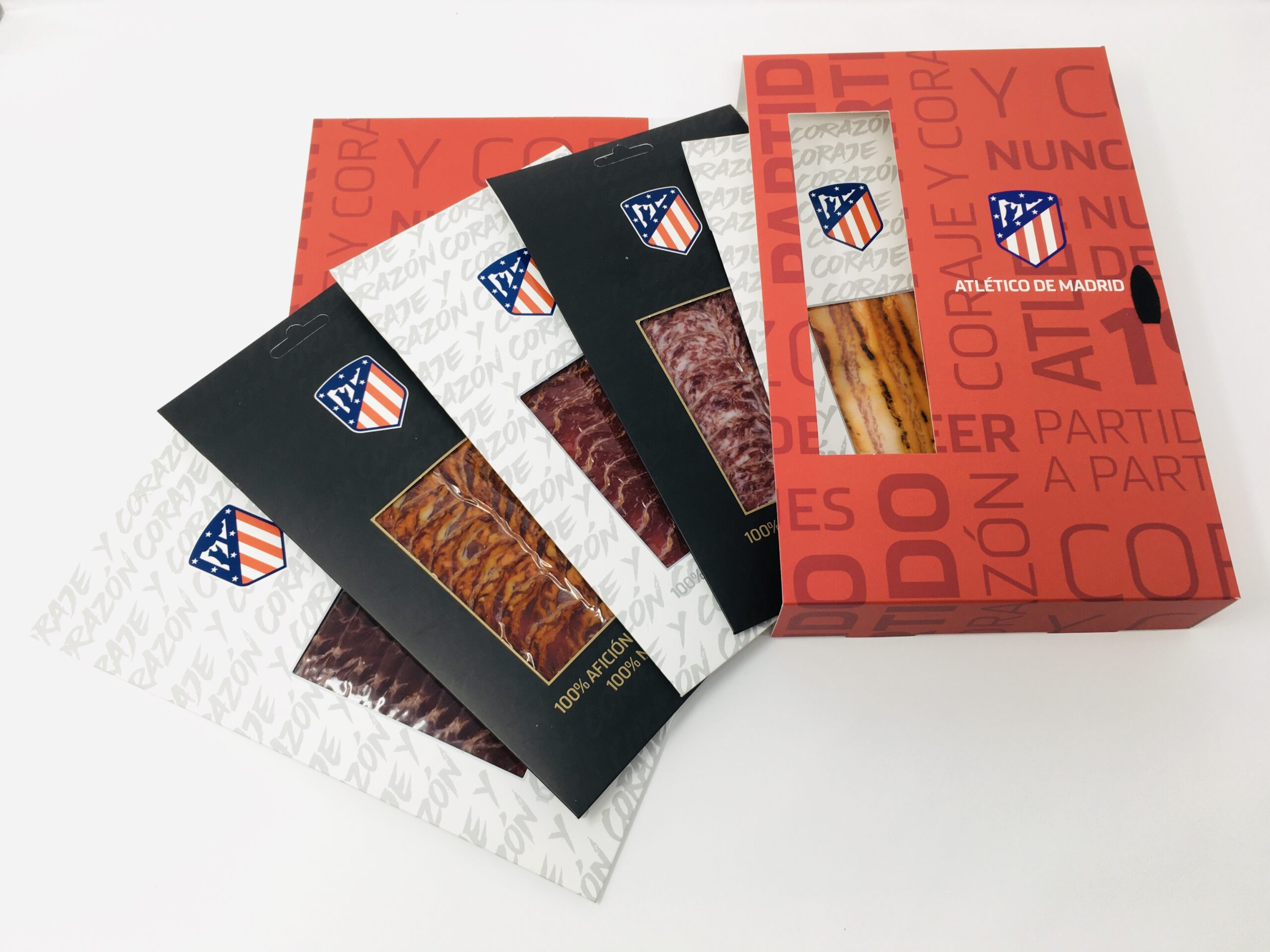 Pack Loncheados Atlético de Madrid 100 % Ibéricos. 100gr cada sobre