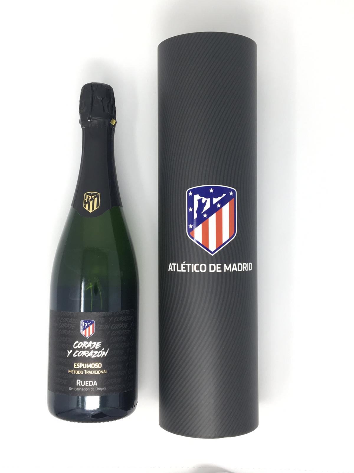 Vino Espumoso Atlético de Madrid con Packaging Negro ATM